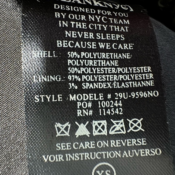 Blank NYC Dark Gray Faux Leather Moto Biker Jacket Size XS Nordstrom Zipper - Picture 12 of 13